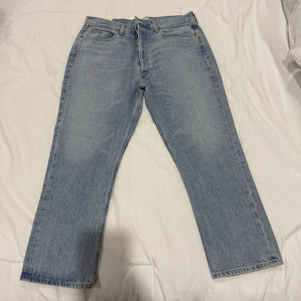 Agolde Light Blue Straight Leg Jeans